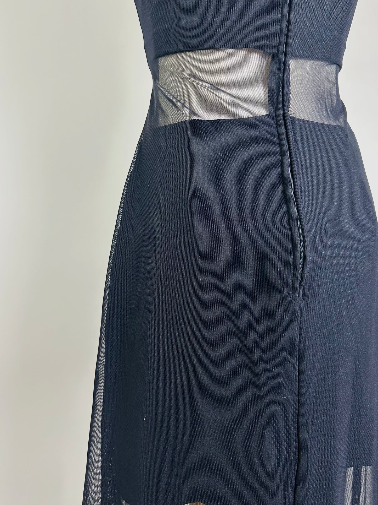 Tadashi Sheer One Shoulder Dress