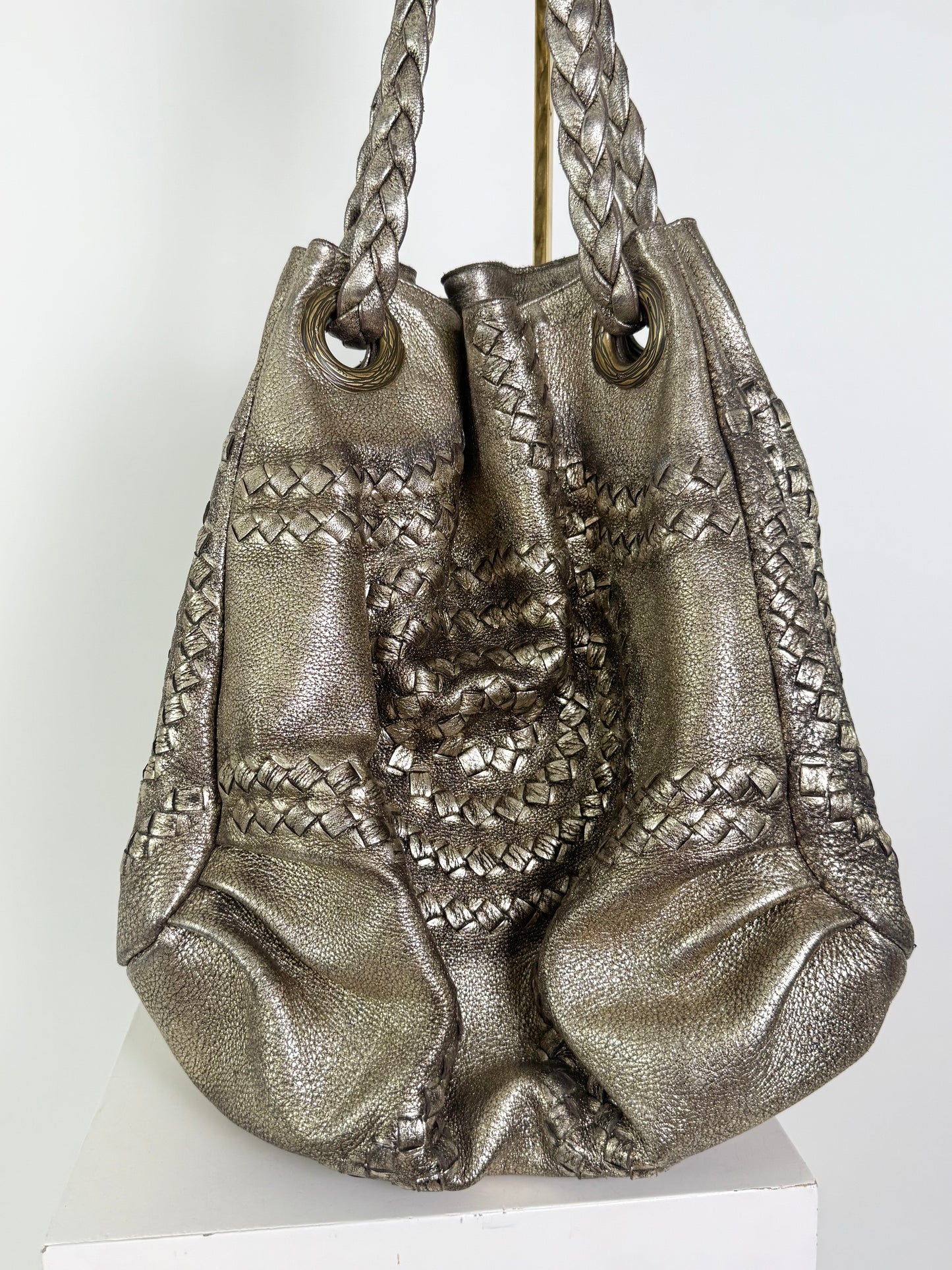 Bottega Vevetta Metallic Handbag