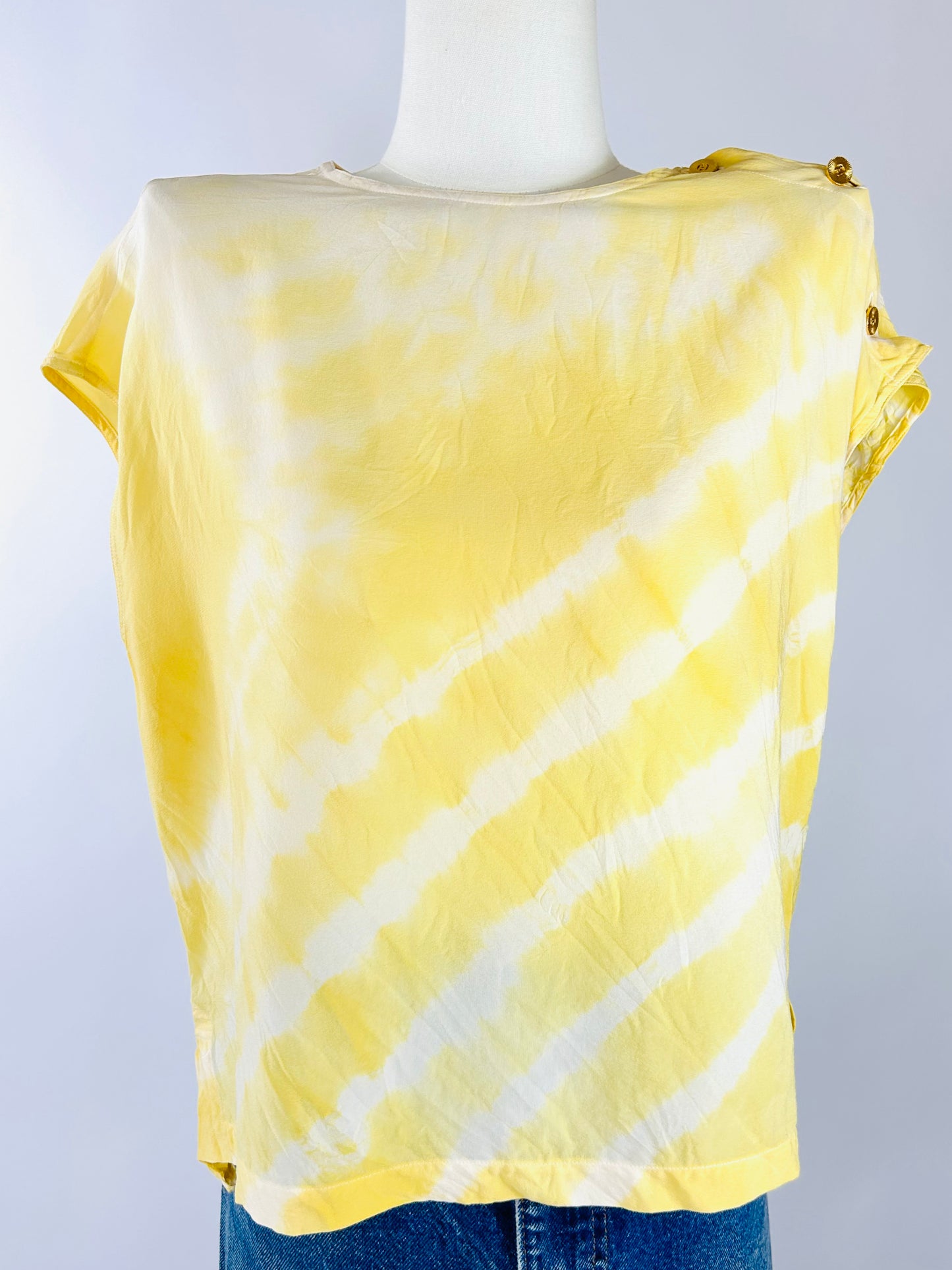 Vintage Chanel Tie Dye Silk Blouse