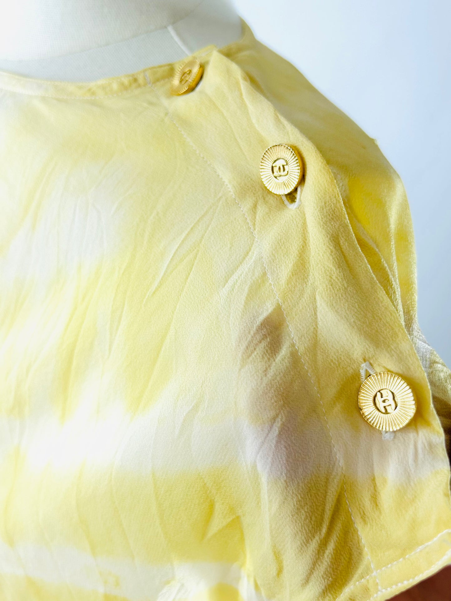 Vintage Chanel Tie Dye Silk Blouse