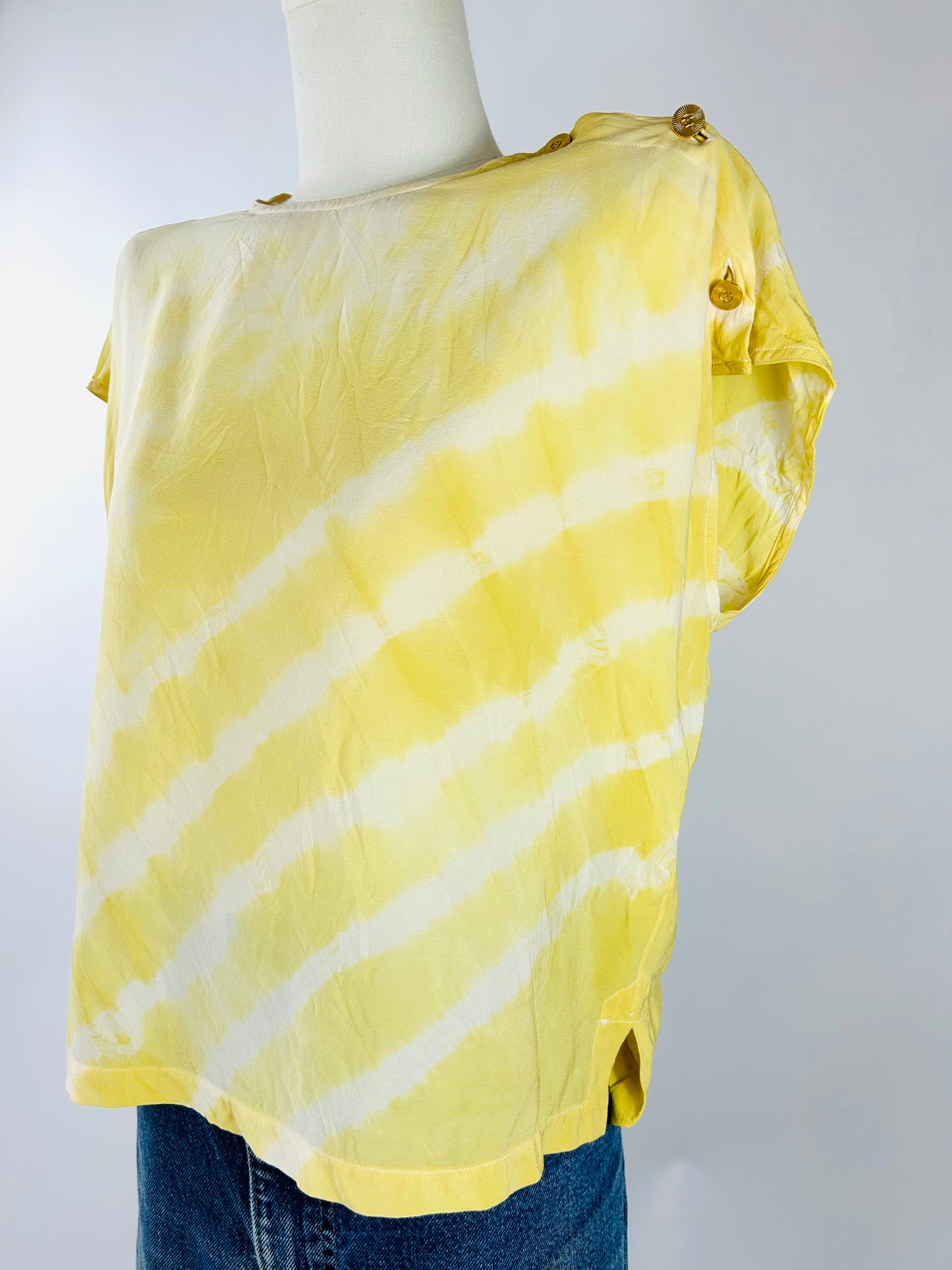Vintage Chanel Tie Dye Silk Blouse