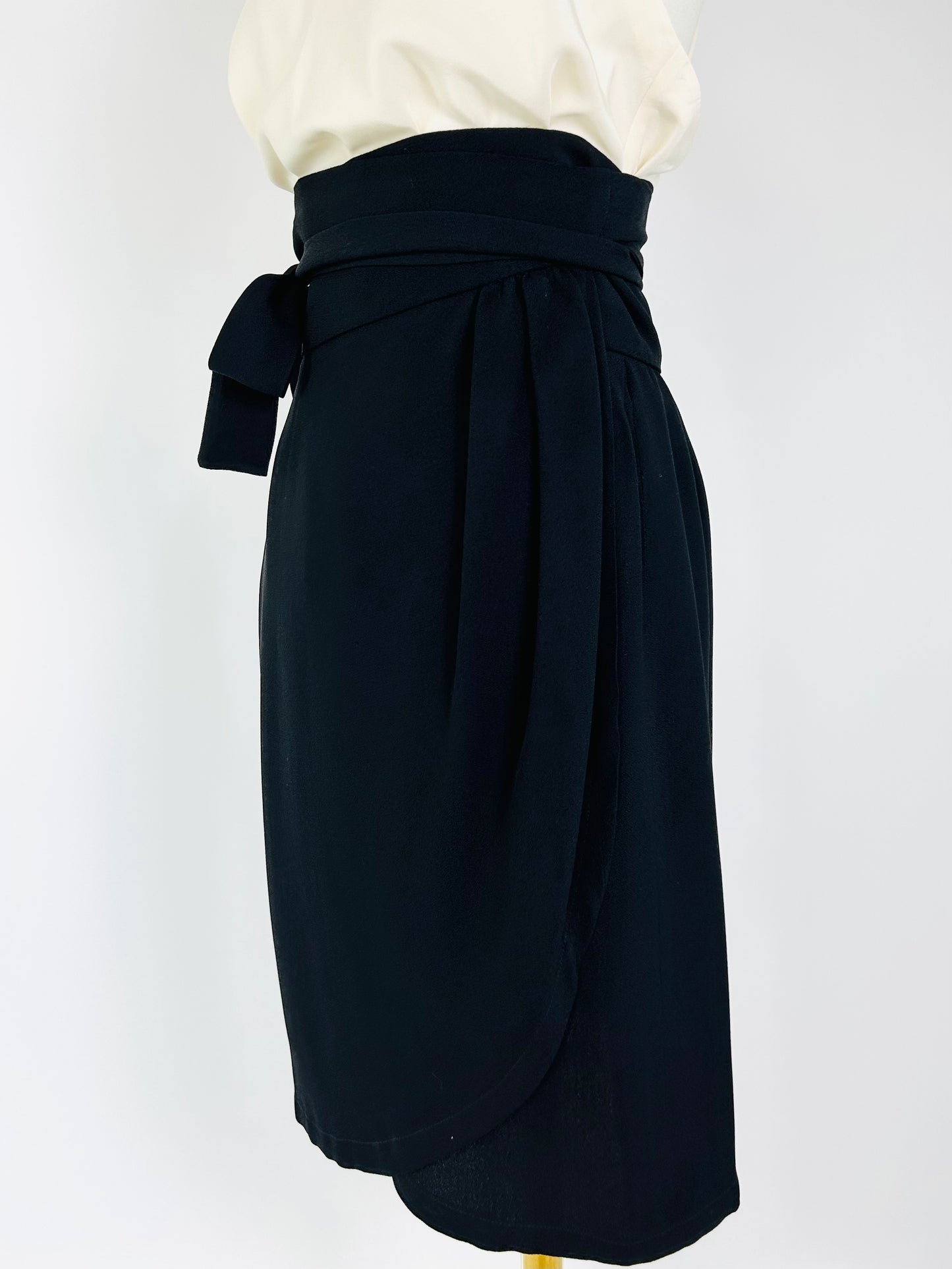 Vintage Saint Laurent Black Skirt