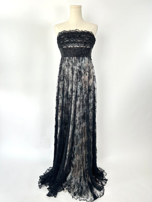 Carmen Marc Valo Black Netting Dress