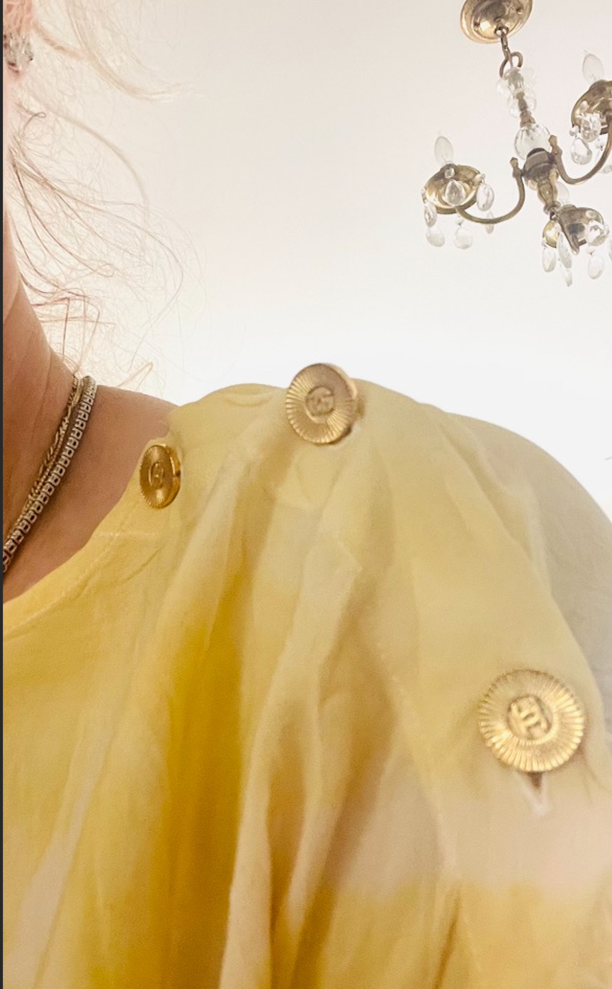 Vintage Chanel Tie Dye Silk Blouse