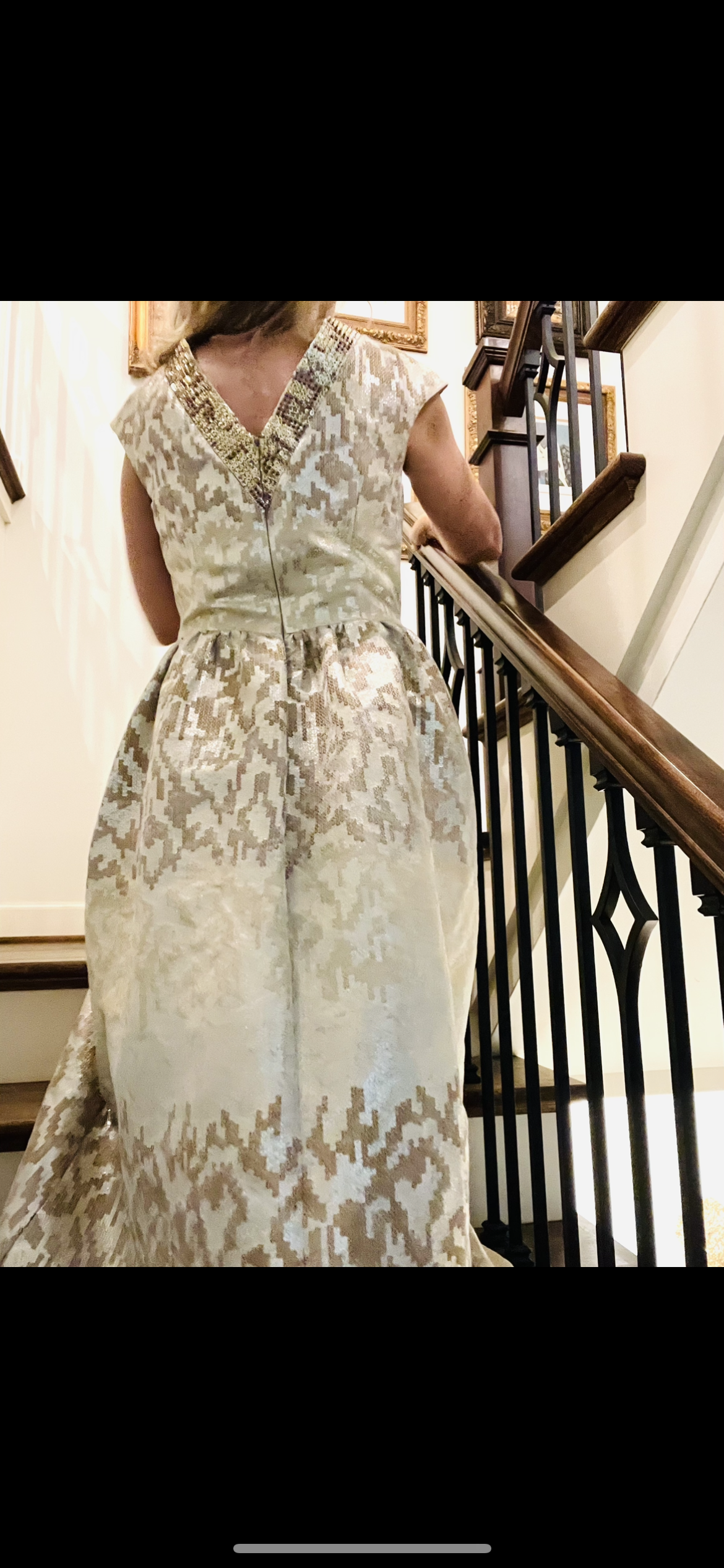 Badgley Mischka Champagne Dress