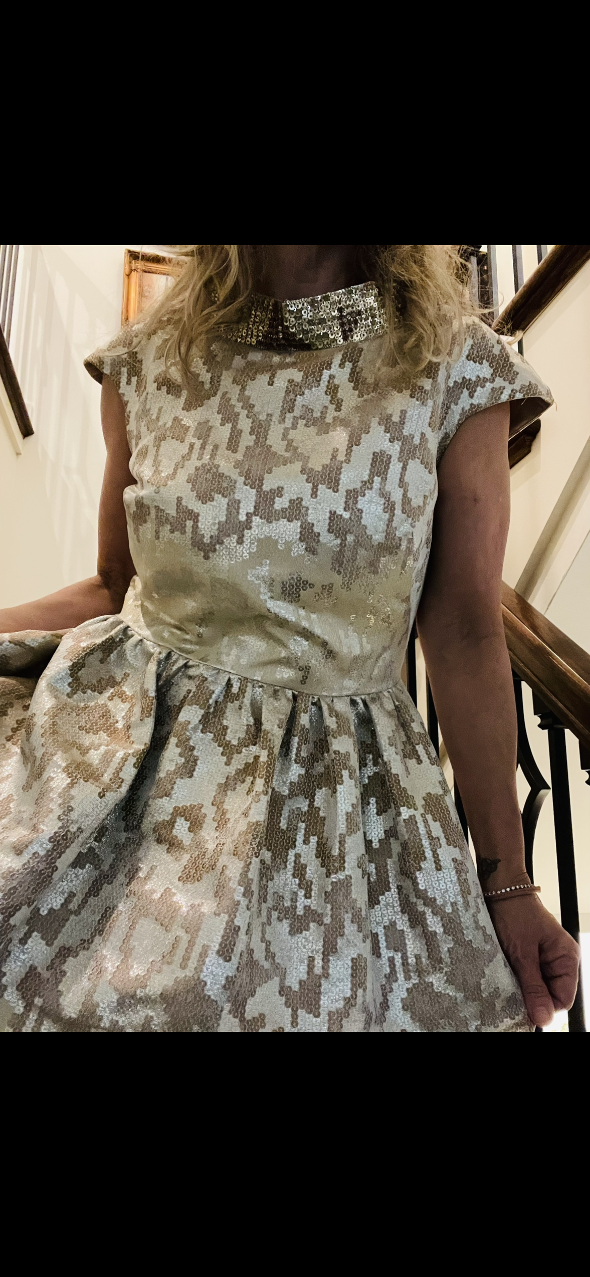 Badgley Mischka Champagne Dress