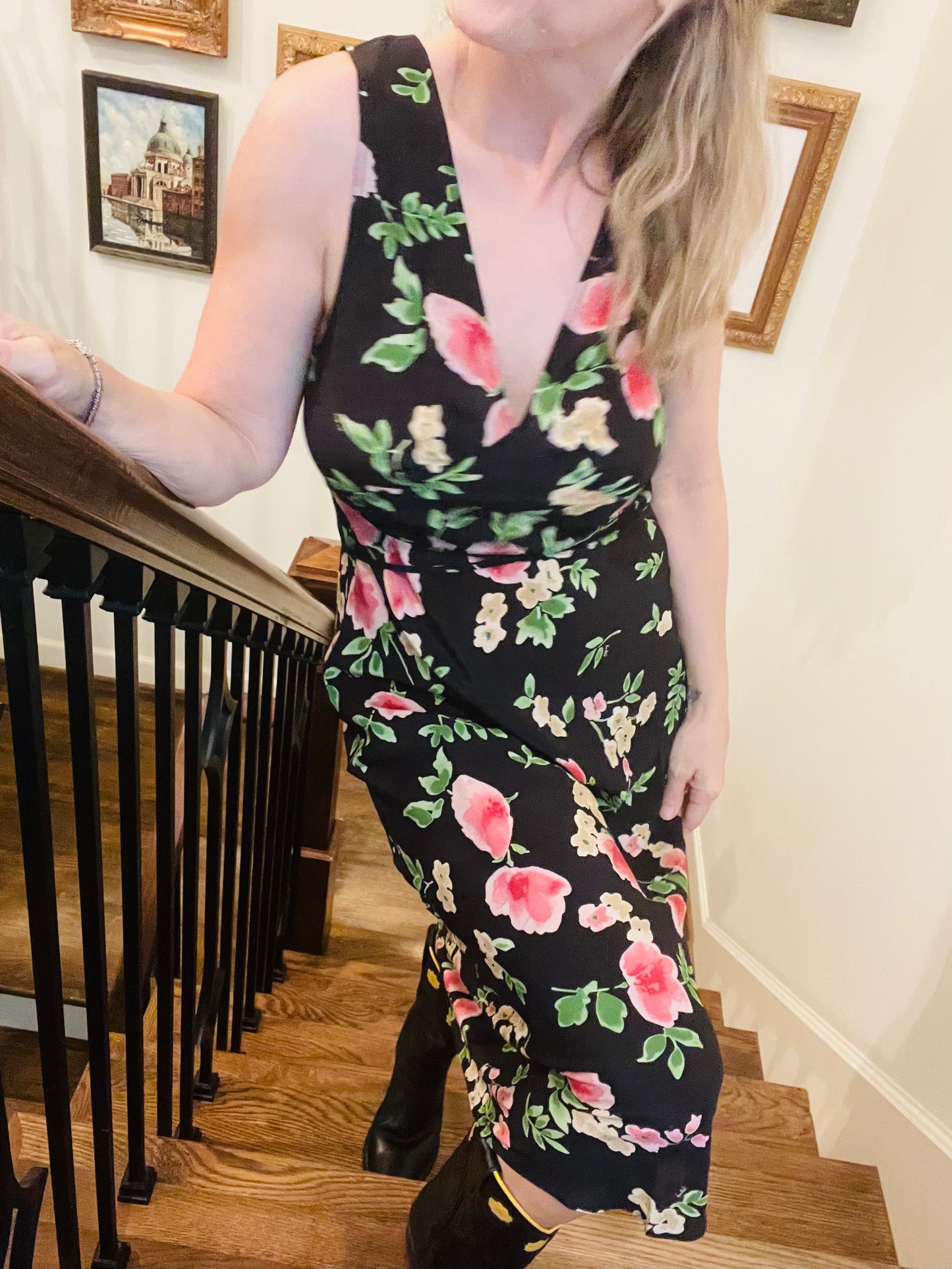 Réalisation Black Floral Dress