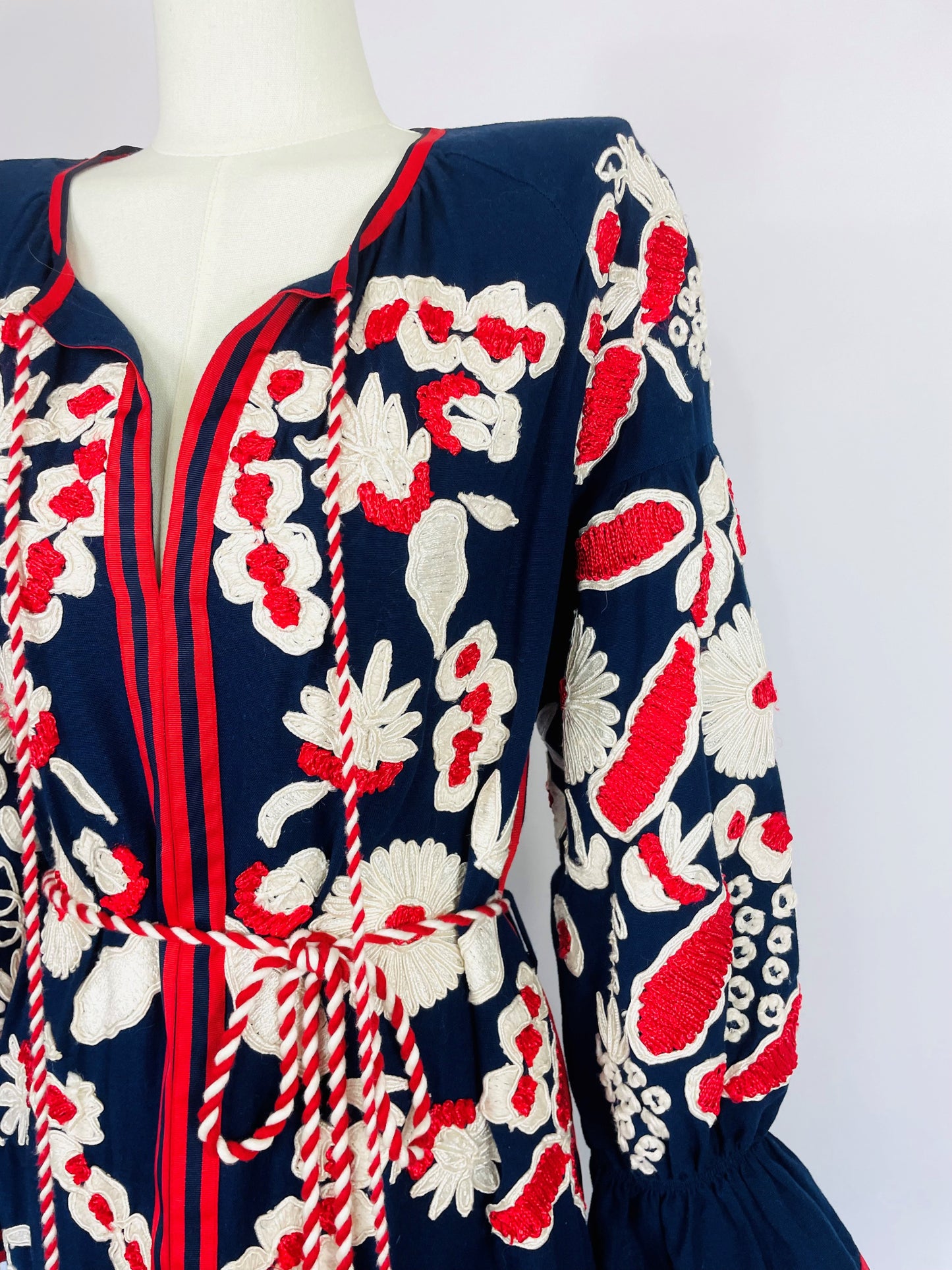 Frances Valentine Embroidered Maxi Caftan Dress