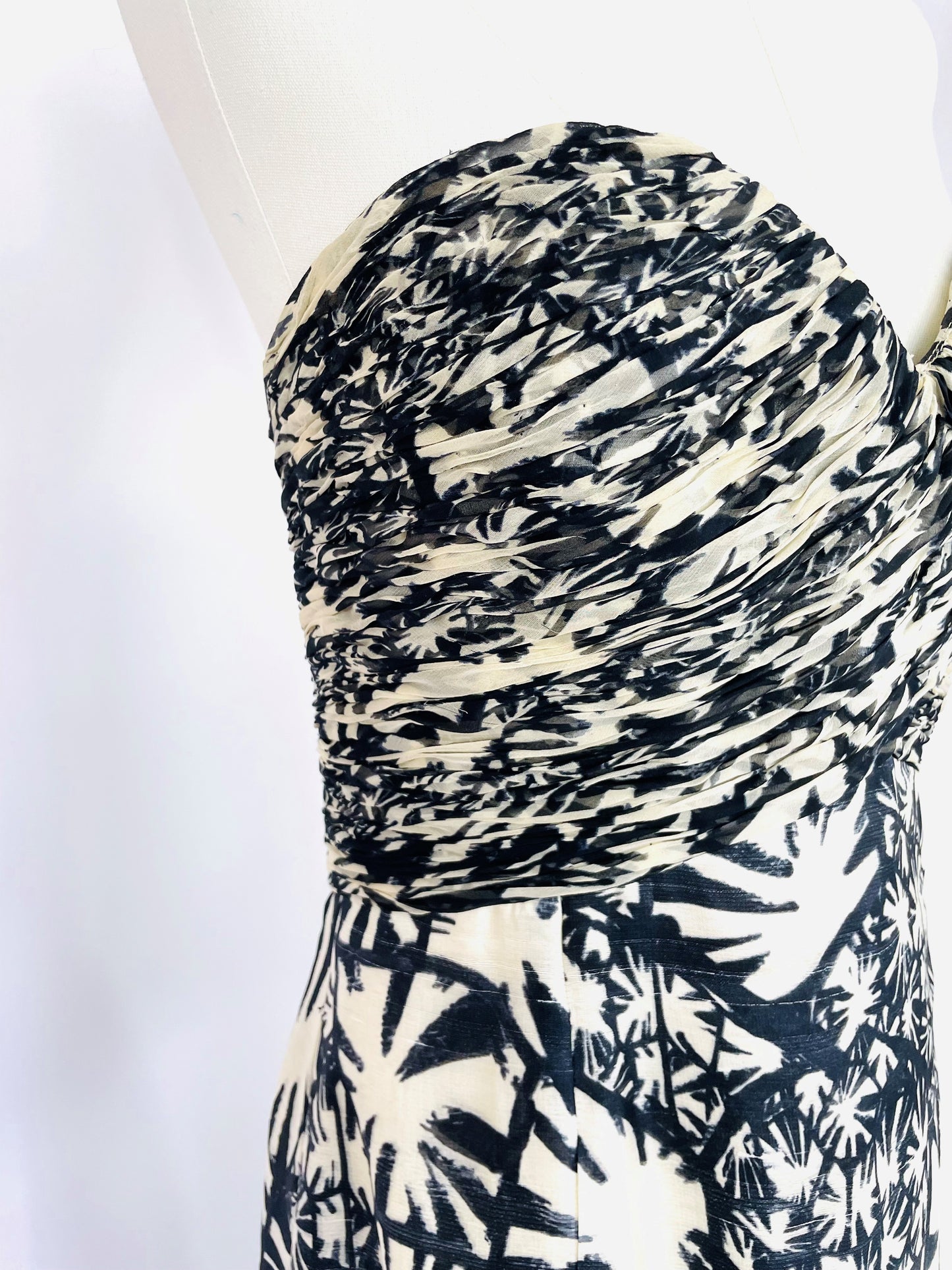 Oscar de la Rrenta 2008 AD Campaign Silk Pheasant Feather Runway Dress Gown