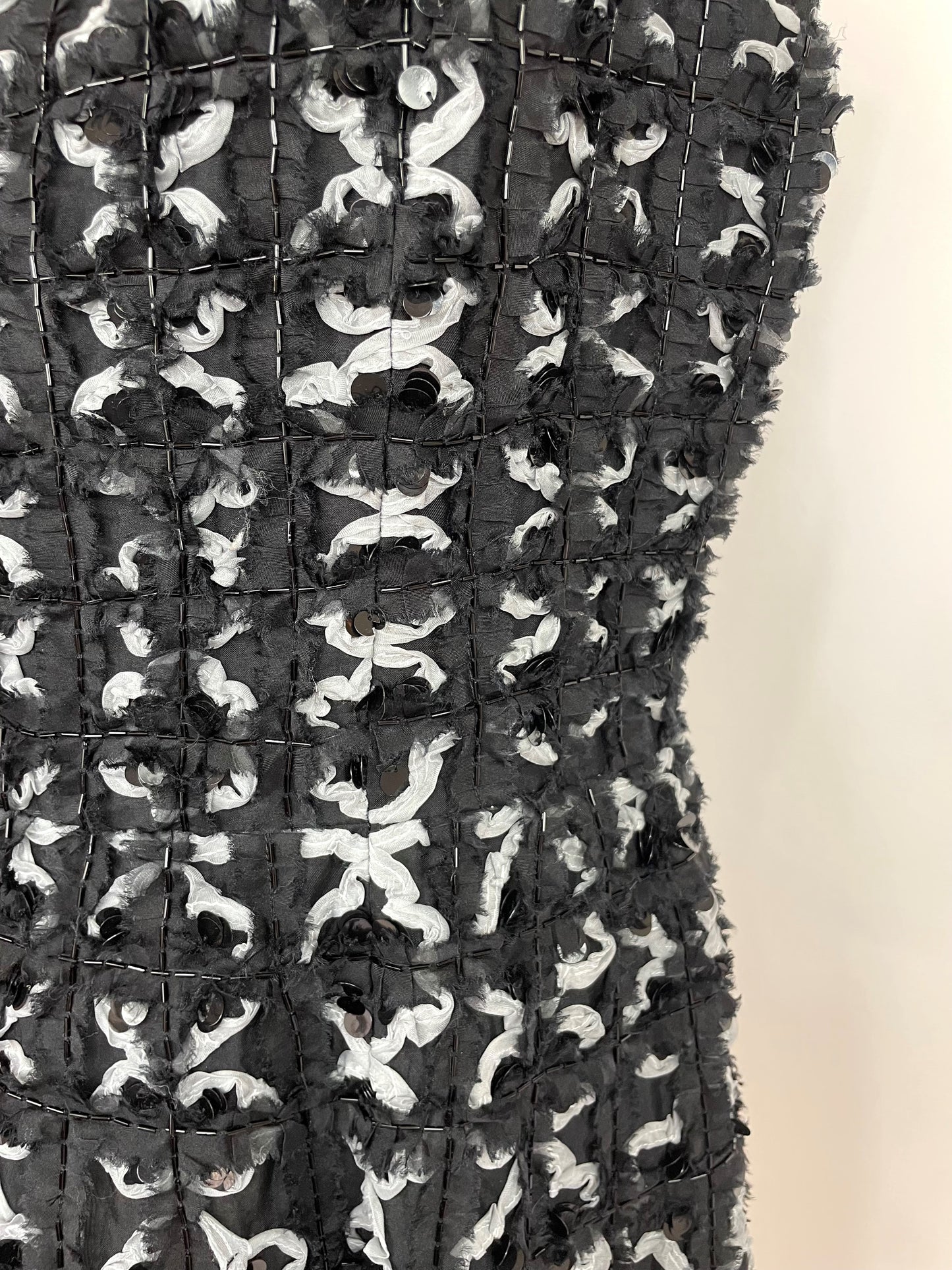 Oscar de la Renta Beaded Chiffon Dress