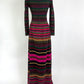 Montaldo's Multicolor Metalic Maxi Dress