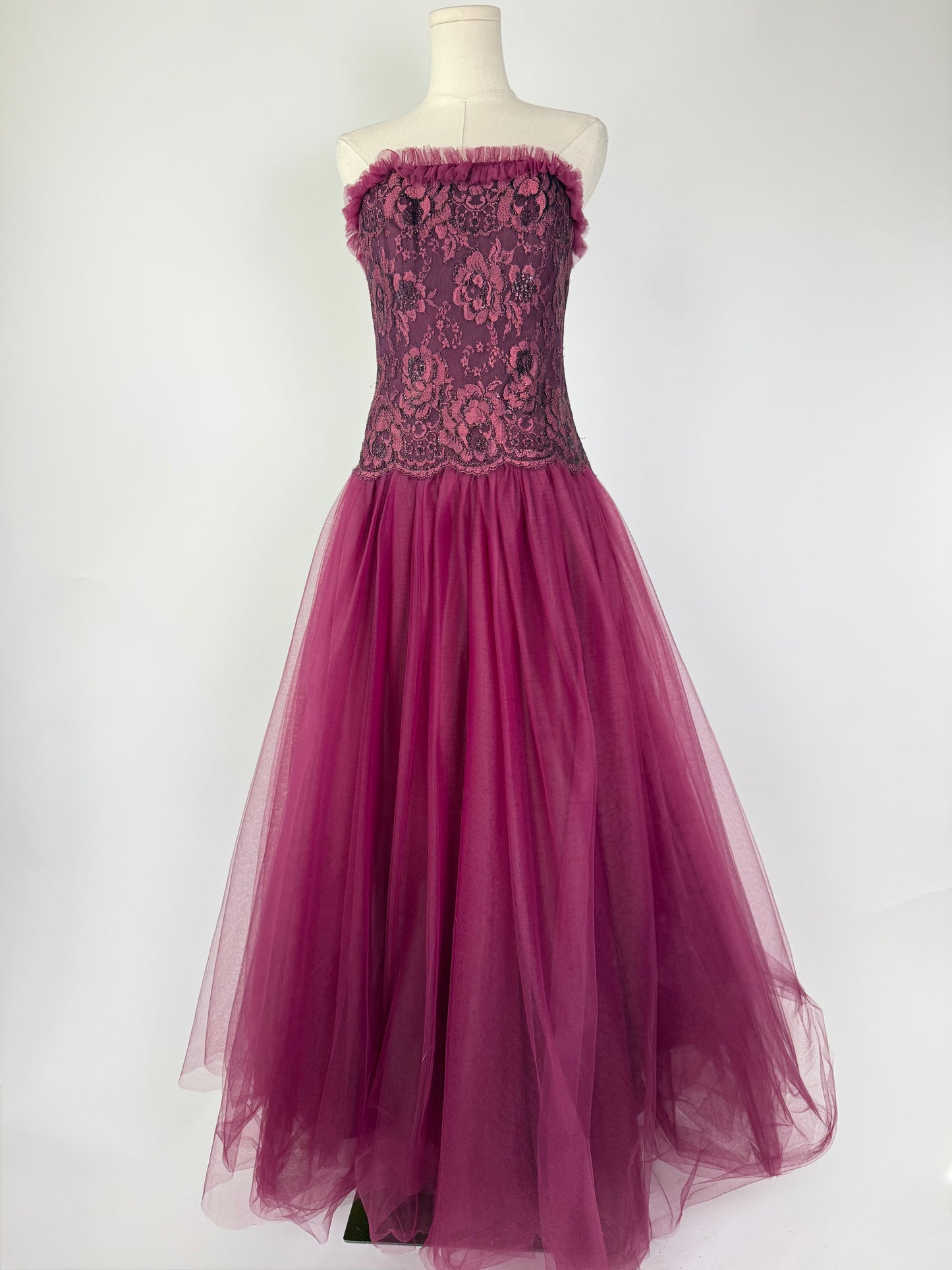 Vintage Nieman Marcus Lace & Tulle Gown