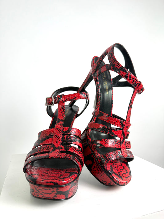 Saint Laurent Tribute Python Heels
