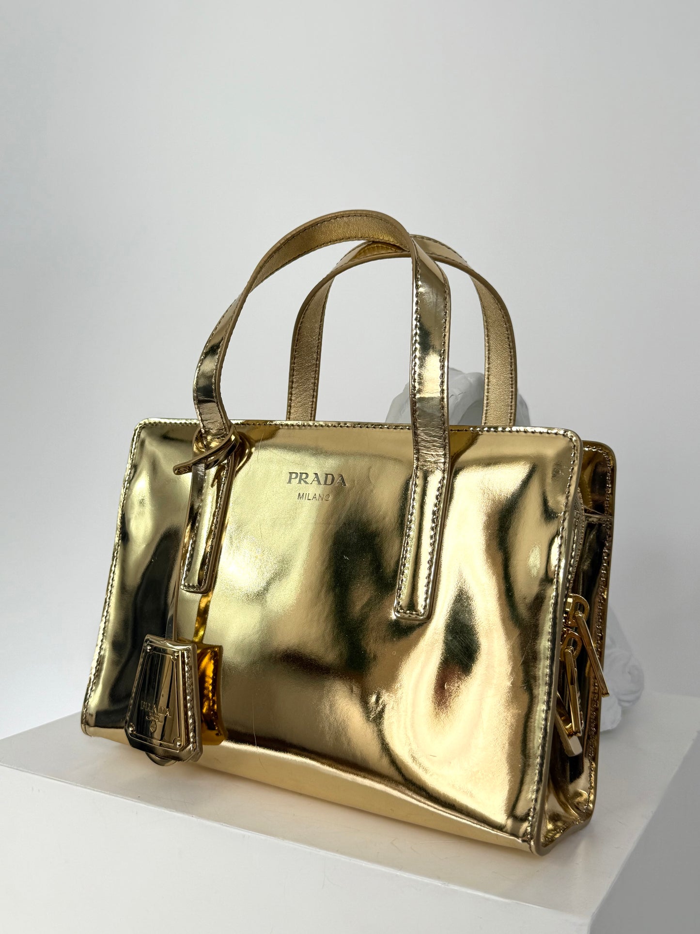 Prada Re-edition Mini Handbag Gold