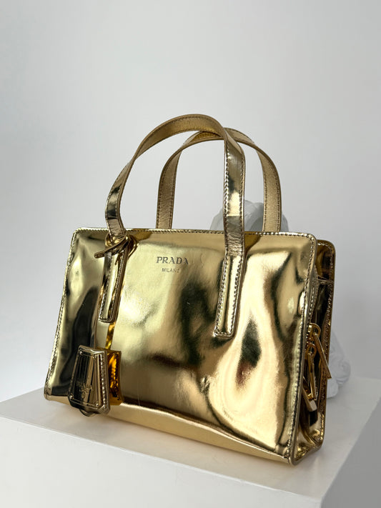 Prada Re-edition Mini Handbag Gold