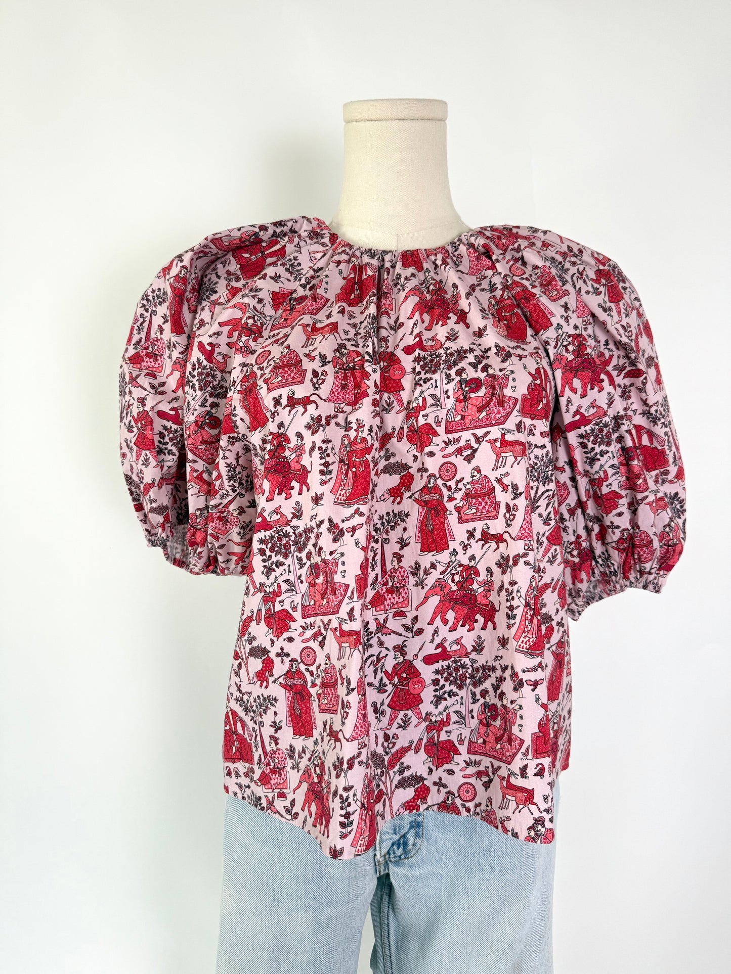 Rhode Rowan Gathered Print Top