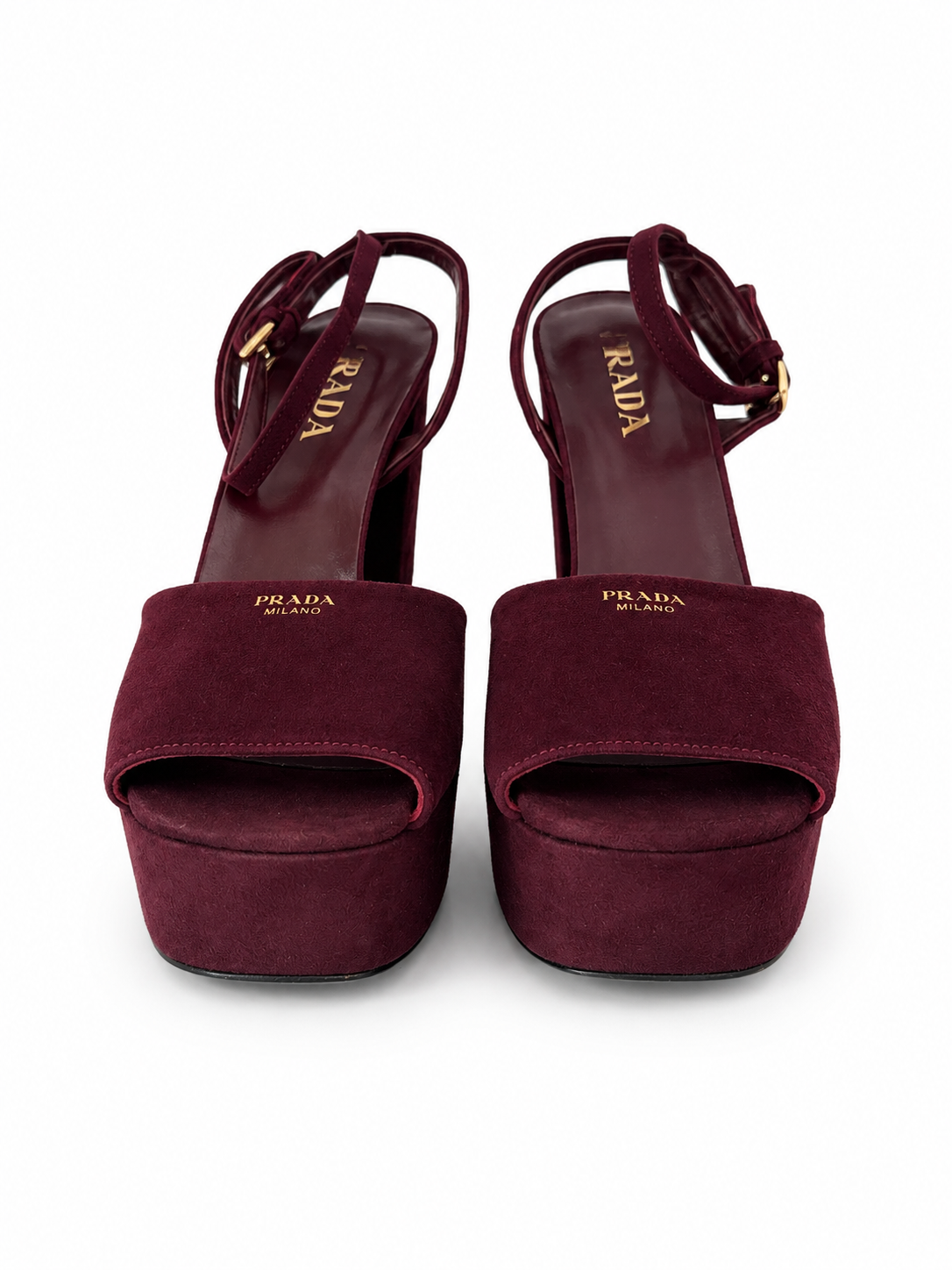 Prada Calzature Donna Suede Platform Sandal