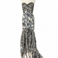 Oscar de la Rrenta 2008 AD Campaign Silk Pheasant Feather Runway Dress Gown