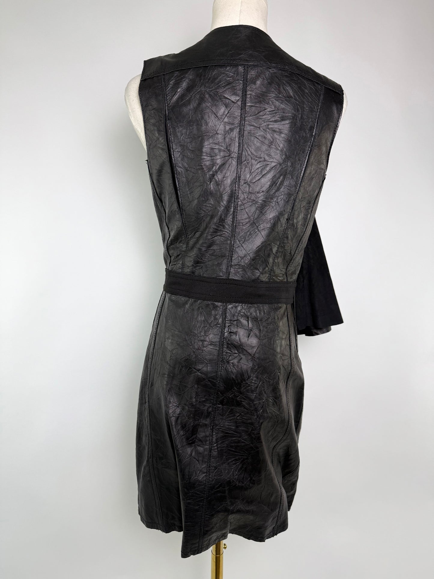 Vintage Catherine Melandrino Leather Dress