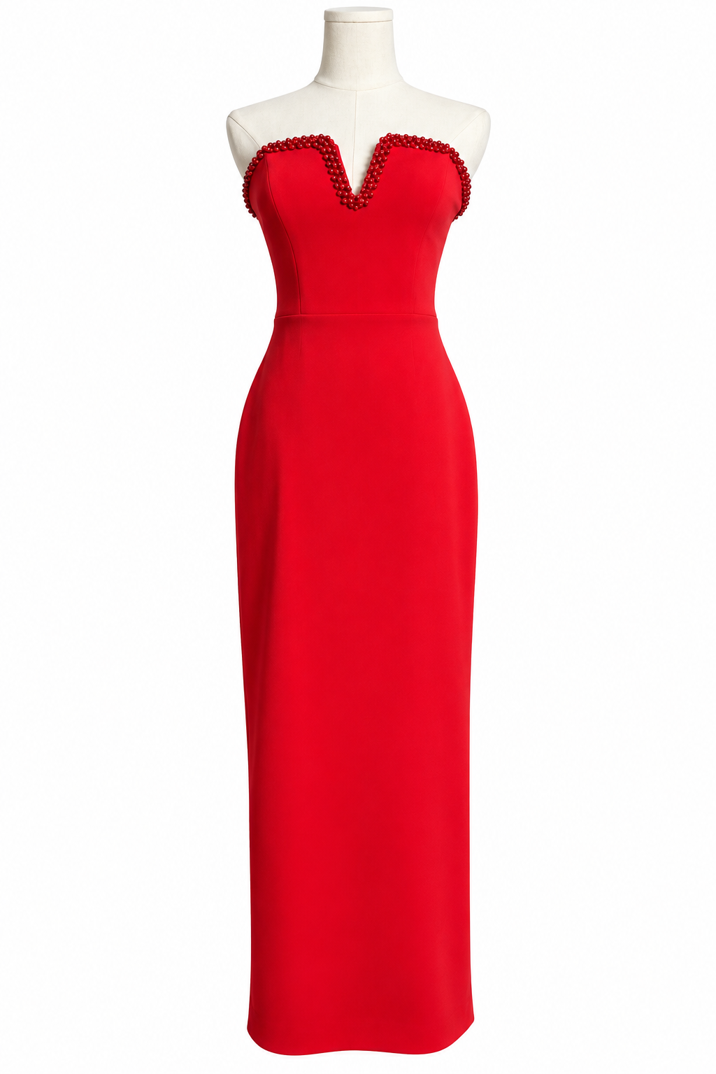 Aidan Mattox Beaded Crepe Column Dress