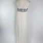 Vintage Aidan Mattox Whited Beaded/Pleated Dress