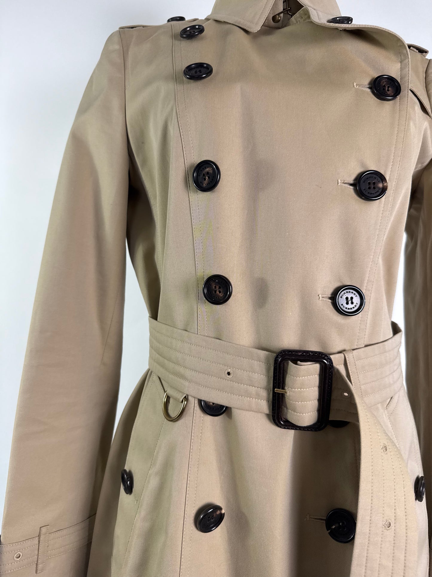 Burberry Mid-Length Chelsea Trench Coat Honey