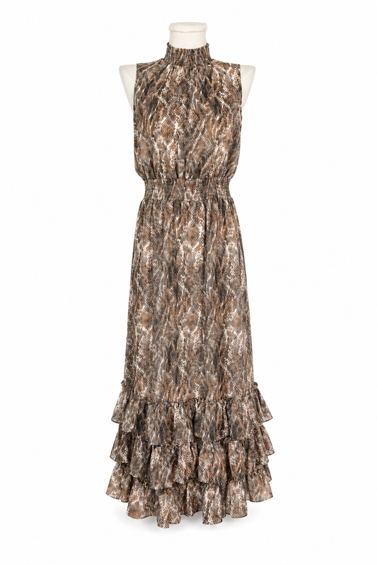 Hologram Python Maxi Dress