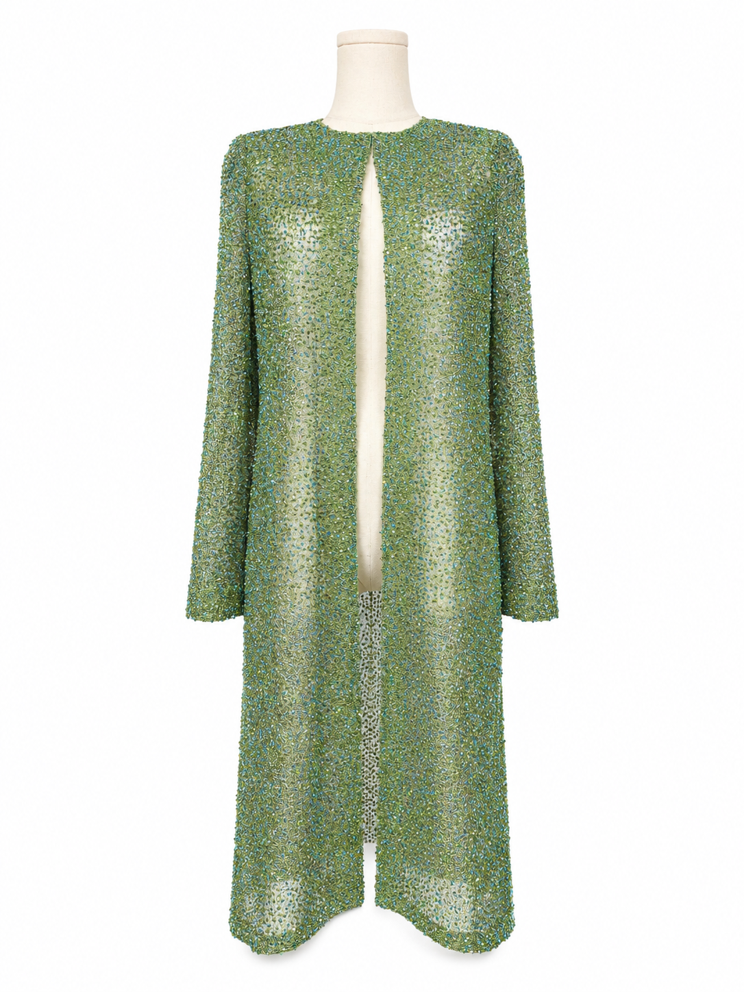 Vintage Lourdes Chavez Beaded Formal Maxi Jacket