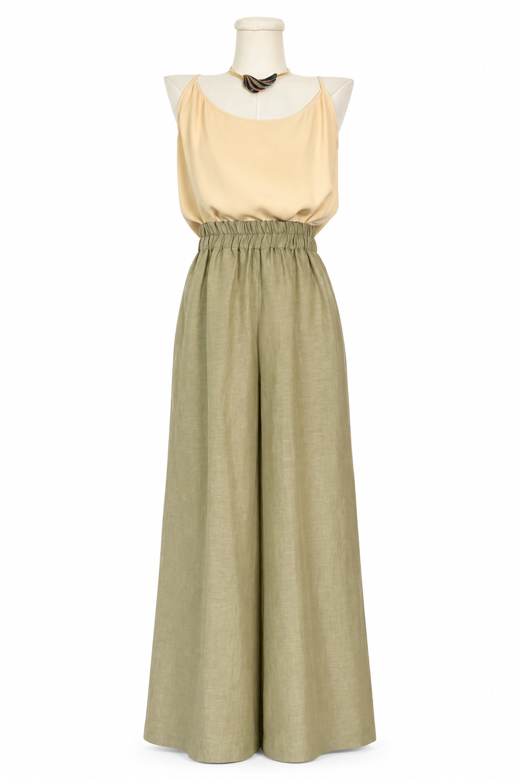 Vintage Sergio Pellari Silk & Linen Palazzo Pant