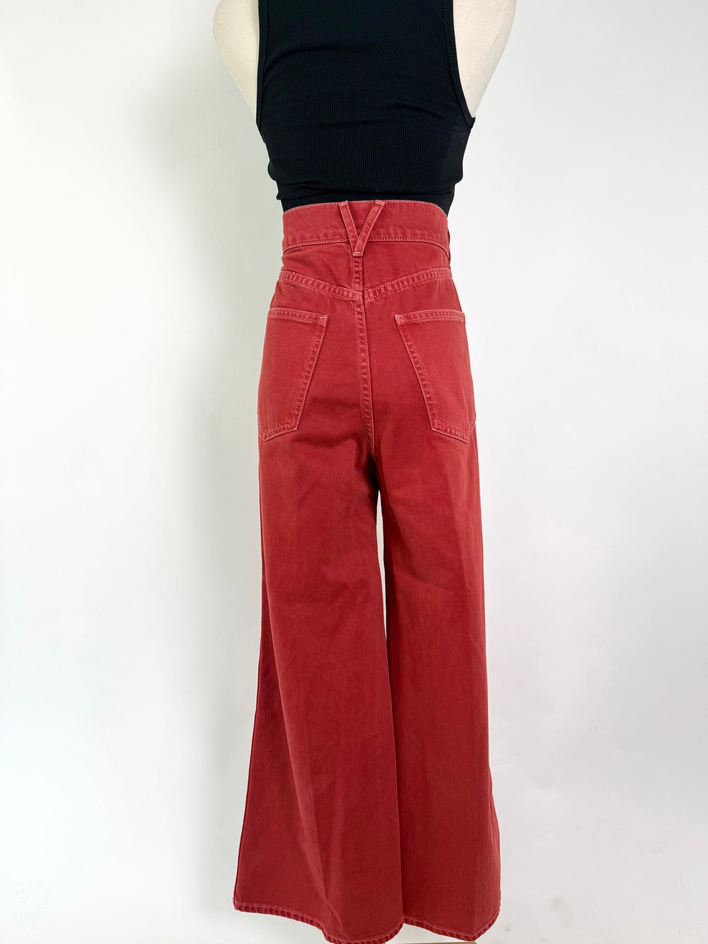 Veronica Beard Taylor Wide Leg Crop Denim