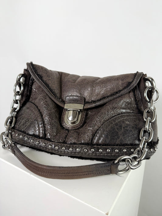 Vintage Prada Shearling Bag