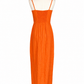 Reformation Orange Linen Maxi Dress