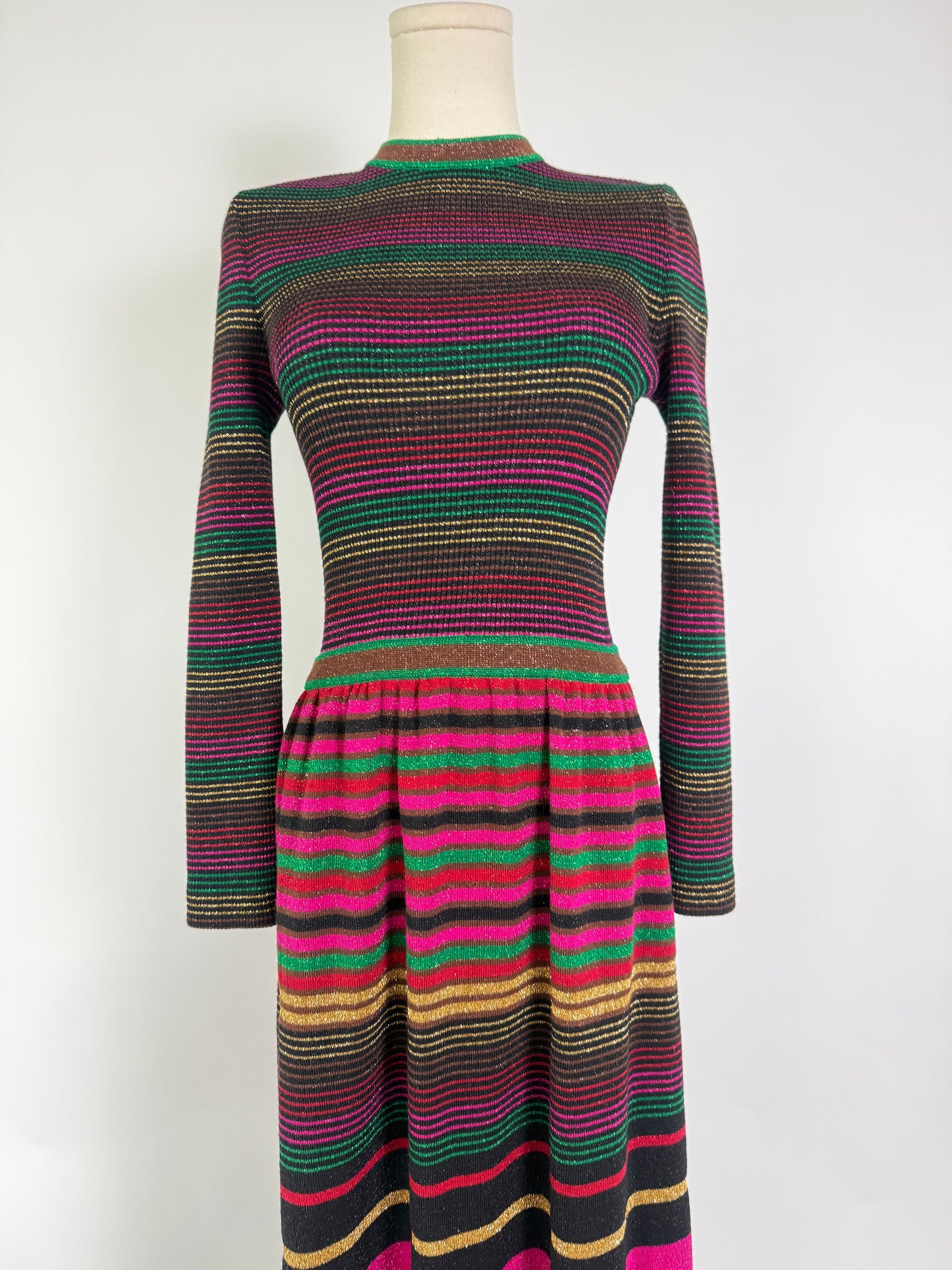 Montaldo's Multicolor Metalic Maxi Dress