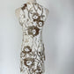 Vintage Boston Proper White Linen Blend Sequin Dress