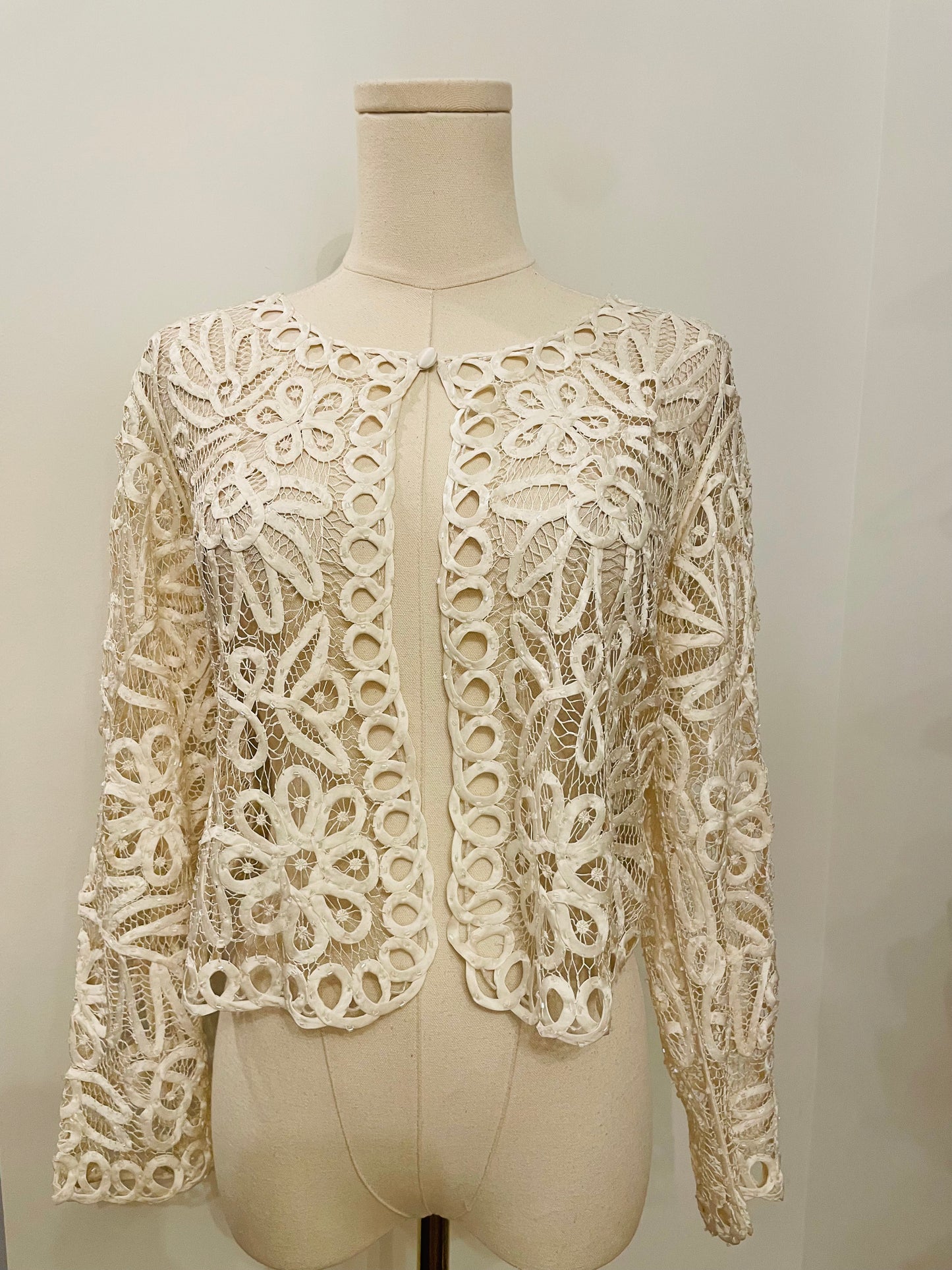 Vintage Soulmates Cream Lace Jacket