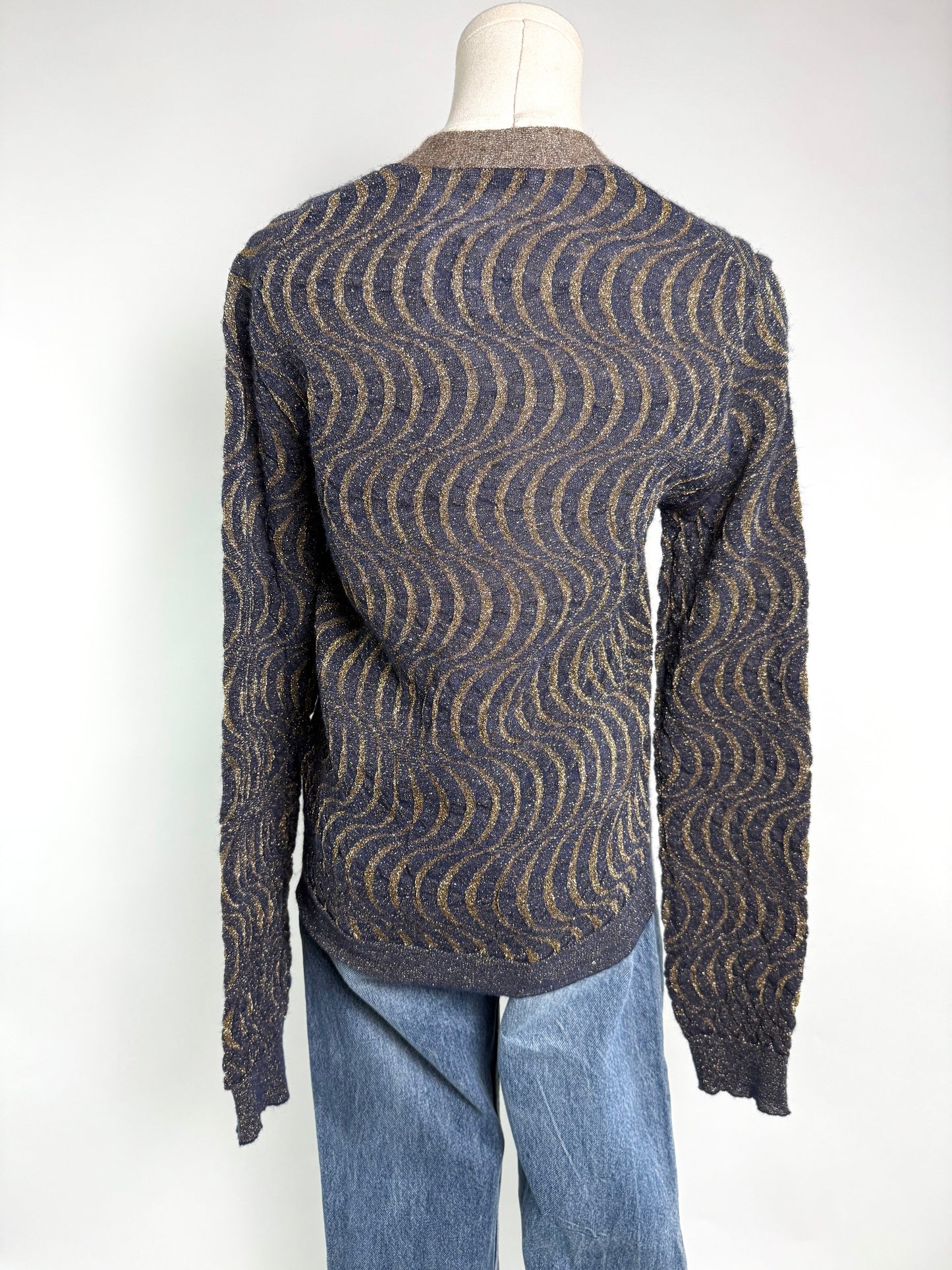 Dries Van Noten Metallic Cardigan