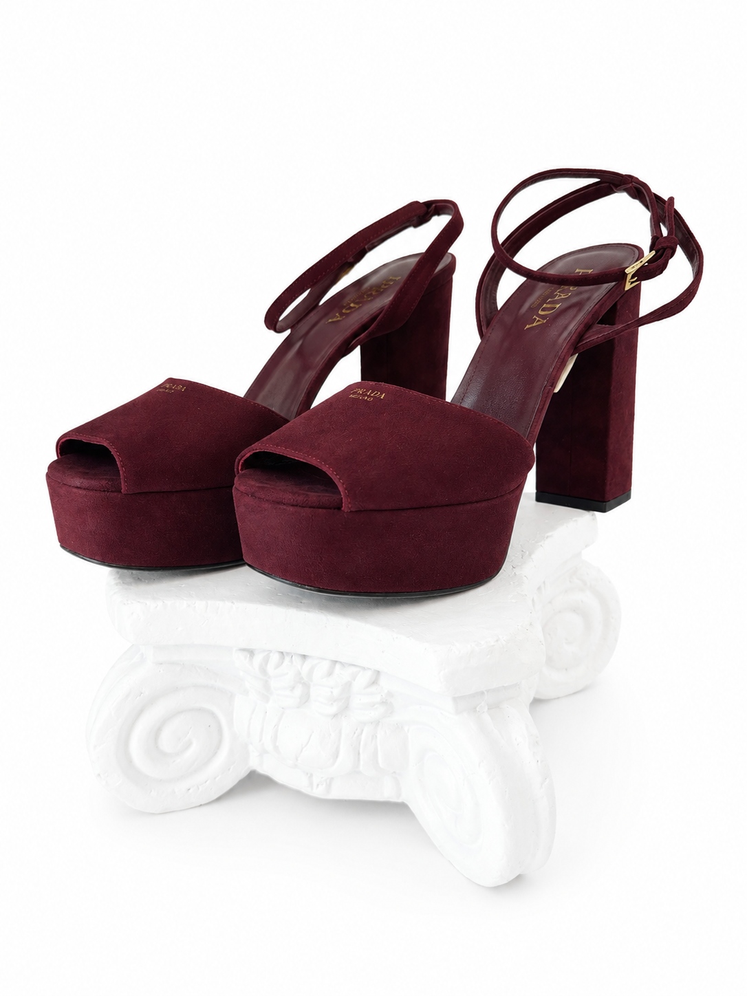 Prada Calzature Donna Suede Platform Sandal
