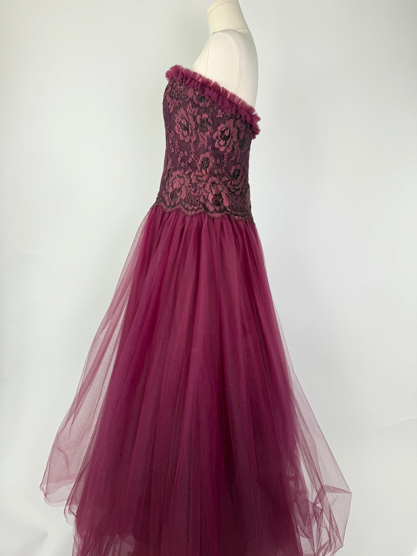 Vintage Nieman Marcus Lace & Tulle Gown