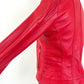 Vintage Red Leather Vera Pelle Biker Jacket