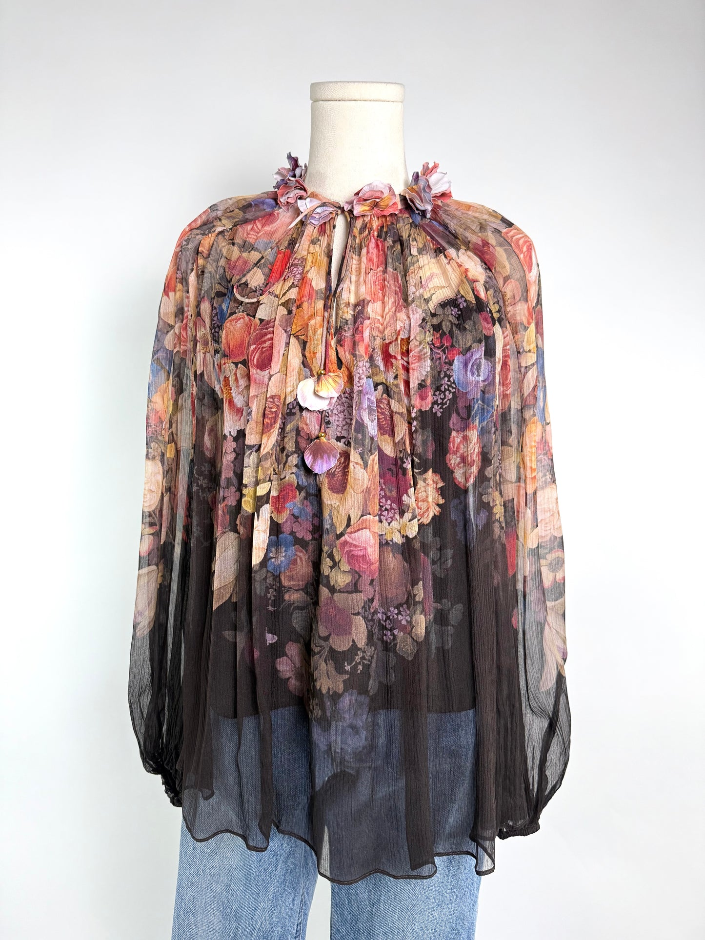 Zimmermann Luminosity Floral Silk Blouse