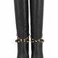Valentino Rock Stud Knee High Boots