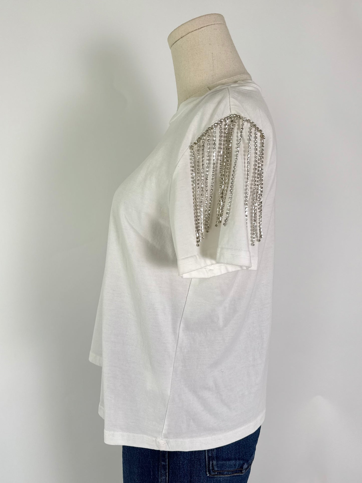 Gill Rhinestone Shoulder T-Shirt