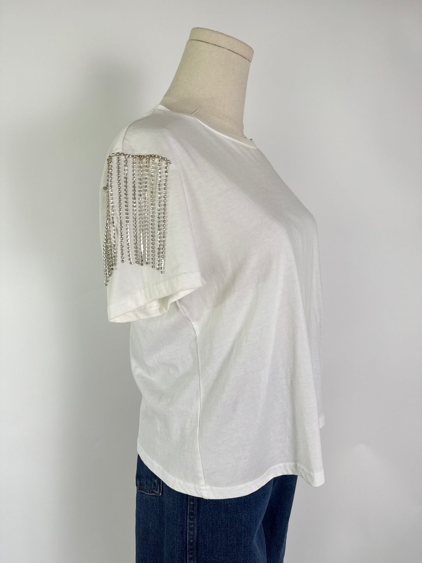 Gill Rhinestone Shoulder T-Shirt