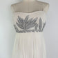 Vintage Aidan Mattox Whited Beaded/Pleated Dress