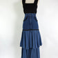 Vintage Collectors Moschino Denim Ruffle Skirt