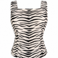 Vintage Cache Silk Zebra Tank Top