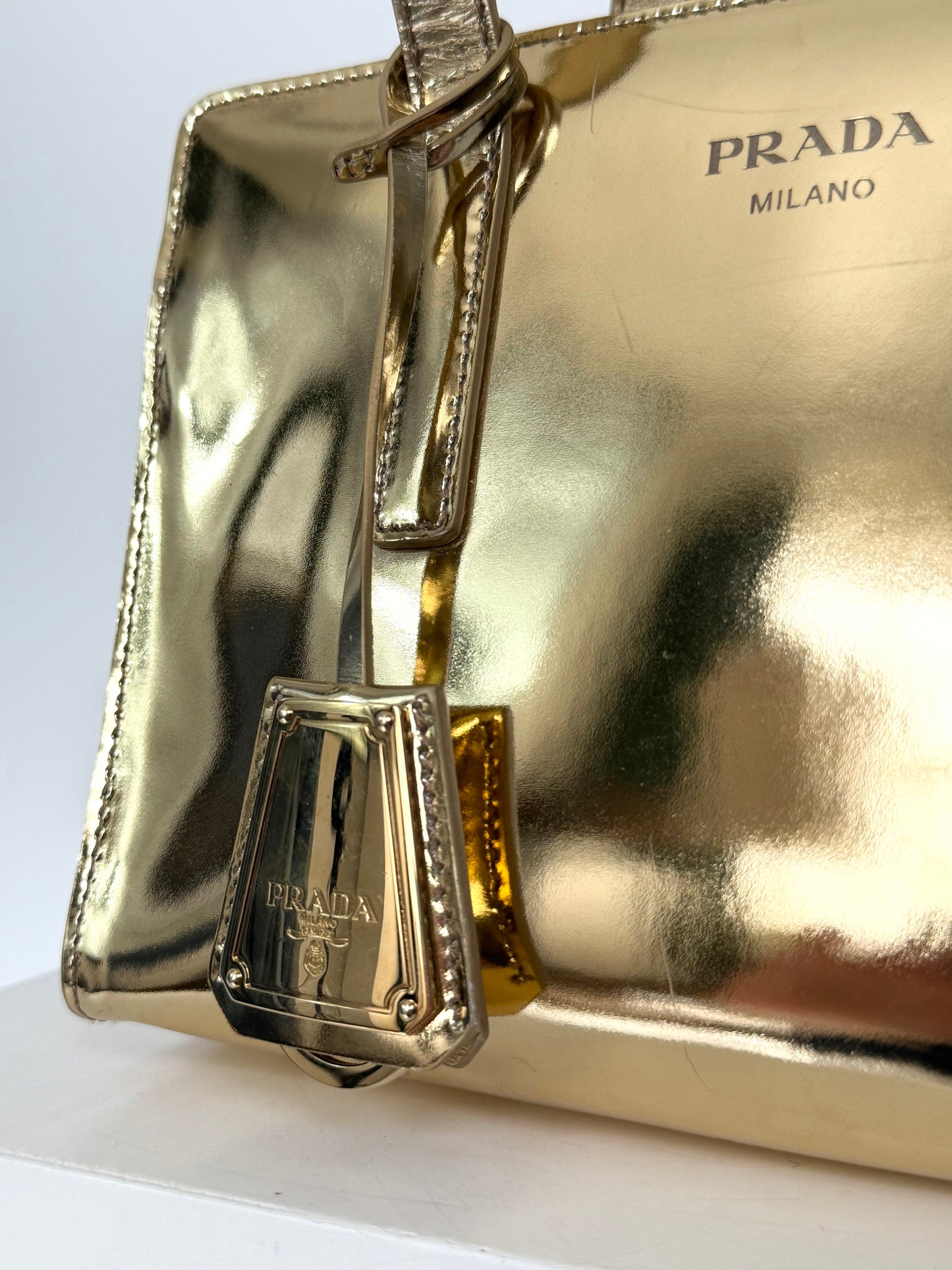 Prada Re-edition Mini Handbag Gold