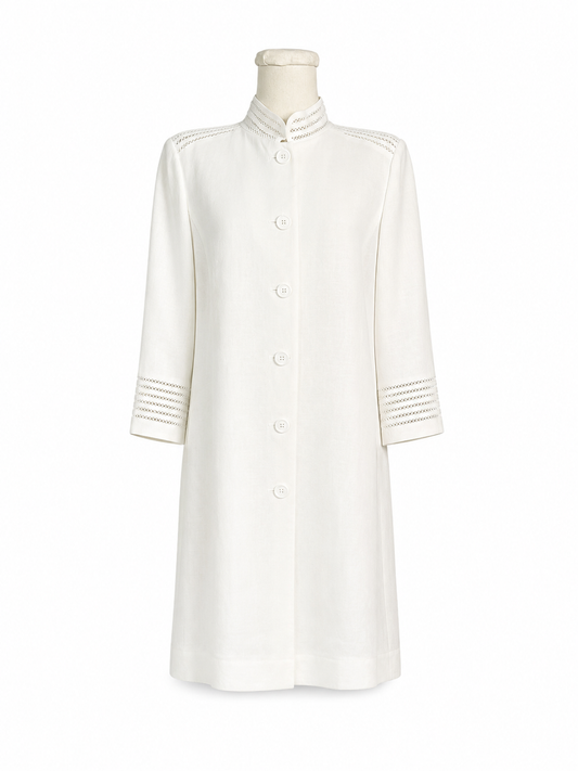 Vintage DB Life Linen Open Weave Dress Jacket