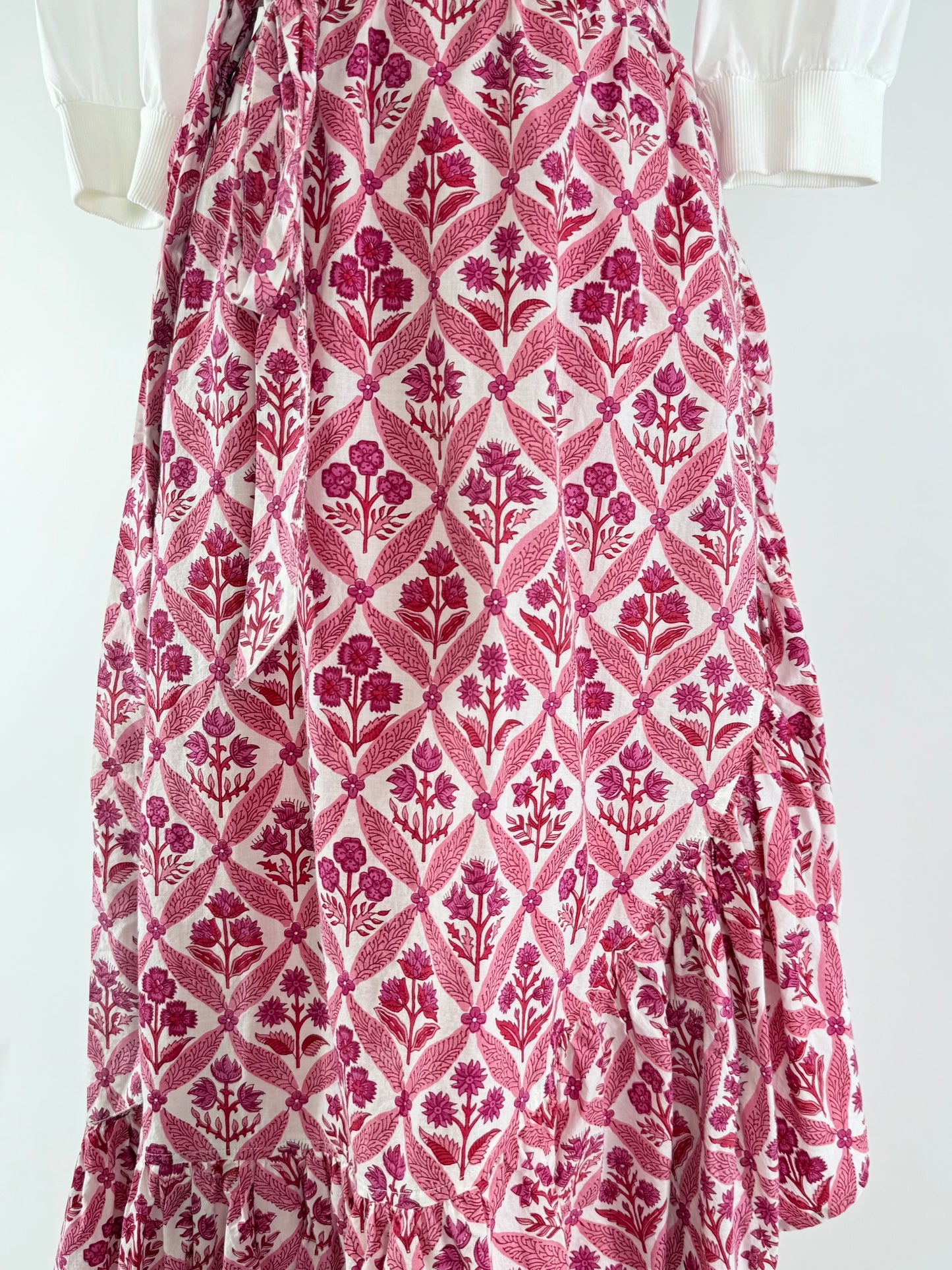 Pink City Prints Floral Wrap Skirt