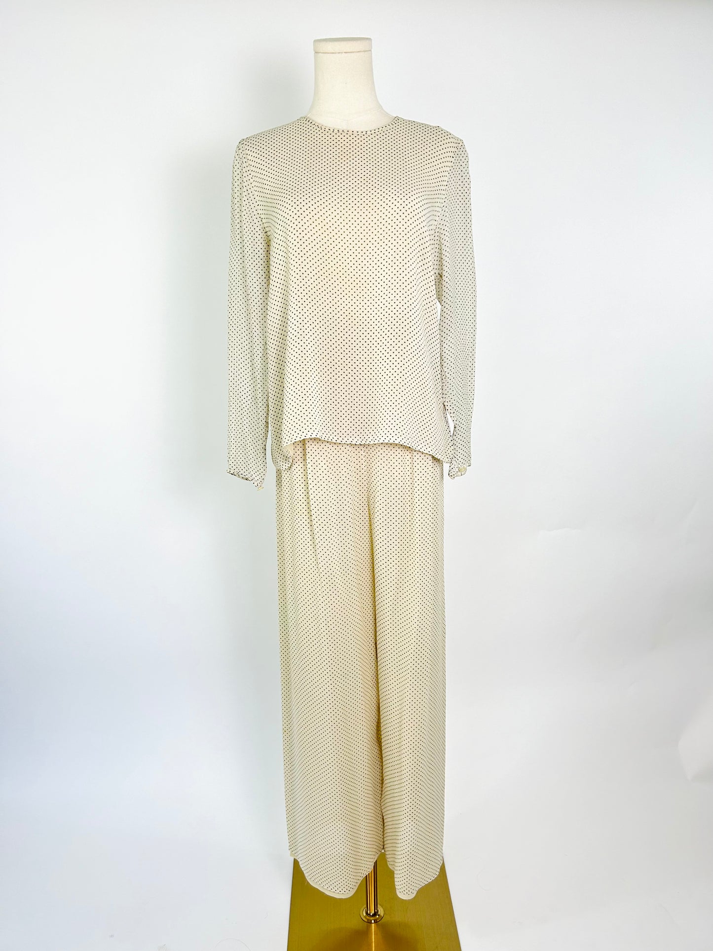 Vintage Michael Kors 70's Polka Dot Palazzo Pant Set